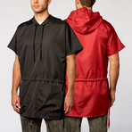 Breezy Windbreaker Poncho // Black + Red // Pack of 2 (2XL)