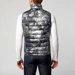 Foil Camo Goose Down Vest // Blue Camo (M)