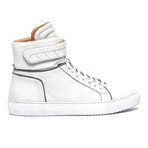 Amalfi High-Top Sneaker // White Leather + White Sole (Euro: 40)