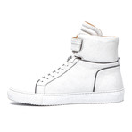 Amalfi High-Top Sneaker // White Leather + White Sole (Euro: 40)