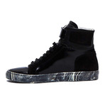 YLATI // Amalfi High Top // Black Patent Leather + Marble Sole (Euro: 40)