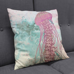 Jellyfish // Throw Pillow (16" x 16")