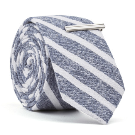 Skinny Tie + Tie Clip // Old Man and The Semen // Grey