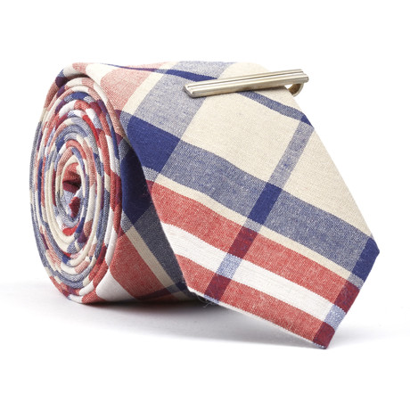 Skinny Tie + Tie Clip // Army of Me // Red