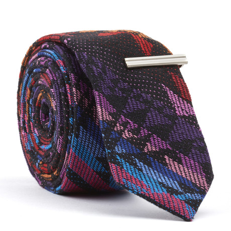 Skinny Tie + Tie Clip // Dia Tribe // Multi Color