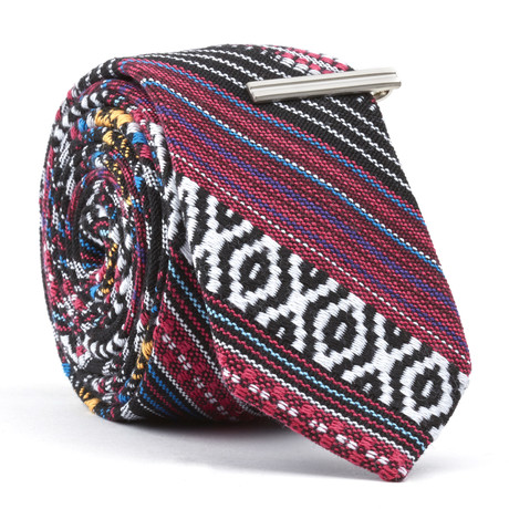 Skinny Tie + Tie Clip // Le Resistance // Red