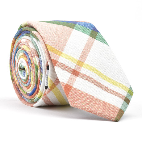 Skinny Tie + Tie Clip // Clockwork Borange // Orange