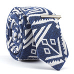 Skinny Tie + Tie Clip // Dances with Squirrels // Blue