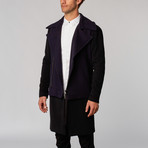 Convertible Coat // Navy Blue + Black (M)