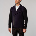 Convertible Coat // Navy Blue + Black (XS)