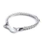 Curb Chain Hook Bracelet  // Silver