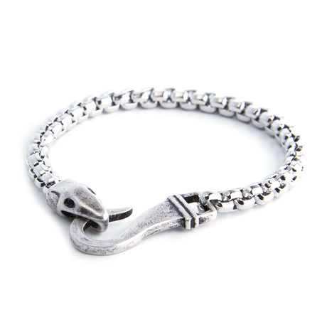 Snakehead Cable Chain Bracelet // Silver