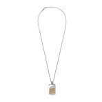 Bold Lines Dog Tag // Silver + Gold