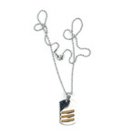 Bold Lines Dog Tag // Silver + Gold