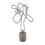 Bead Design Dog Tag // Silver
