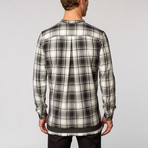 Tab Collar Shirt // Black + White + Grey Plaid (M)