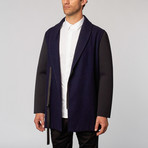 Scuba Coat // Navy Blue + Black (S)