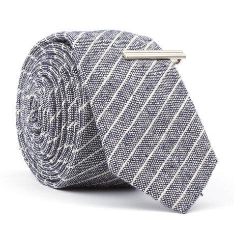 Skinny Tie + Tie Clip // Vodka Breath // Grey