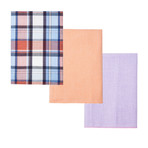 Pocket Square 3 Set Combo // Coral + Peach + Lavender