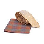 Tie & Pocket Square Combo // Golden Arrow + Rustic Plaid