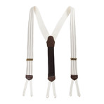 Handmade Cotton Vintage Suspenders // Taupe