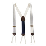 Handmade Cotton Vintage Suspenders // Navy