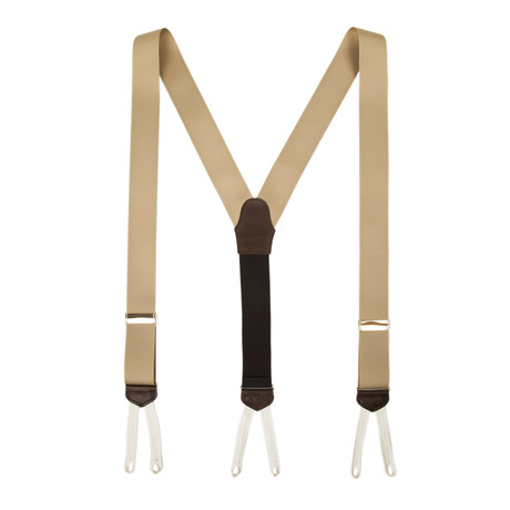 Handmade Grosgrain Suspenders // Tan