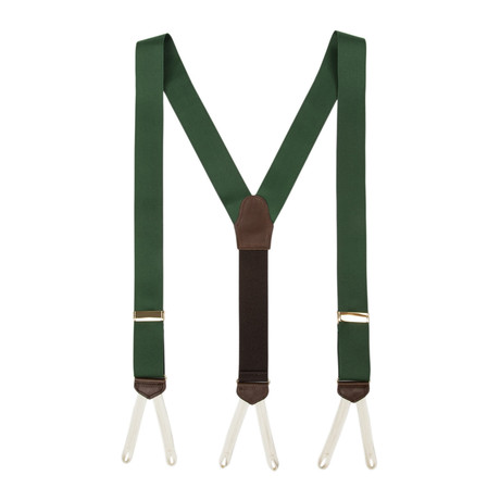 Handmade Grosgrain Suspenders // Kelly Green