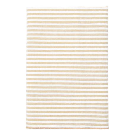 Seersucker Stripe Pocket Square // Tan