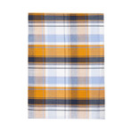 Traditional Plaid Pocket Square // Orange + White