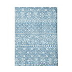 Japanese Chambray Cotton Paisley Pocket Square // Cream