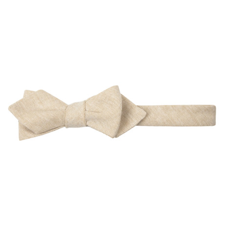 Oxford Cotton Diamond Tip Bowtie // Tan