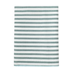 Cotton Track Stripe Pocket Square // Green