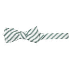 Cotton Track Stripe Diamond Tip Bowtie // Green