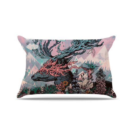 Journeying Spirit Deer // Pillow Case (Standard: 30" x 20")