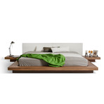 Modrest Opal Modern Low Profile Platform Bed // Walnut