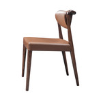 Modrest Union Modern Brown Oak Dining Chair // Set of 2