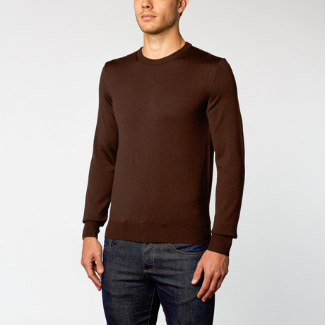 Round-Neck Sweater // Brown (M)
