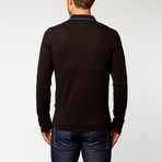 Just Cavalli // Long-Sleeve Polo // Black + Blue Trim (M)