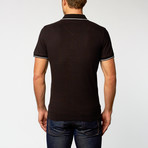 Short-Sleeve Polo // Black + White Trim (M)