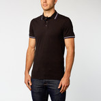 Just Cavalli // Short-Sleeve Polo // Black + Purple Trim (M)