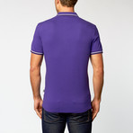 Short-Sleeve Polo // Purple + Black Trim (M)