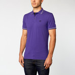 Short-Sleeve Polo // Purple + Black Trim (M)