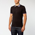 Just Cavalli // Short-Sleeve Polo // Black Multistripe Trim (M)