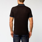 Just Cavalli // Short-Sleeve Polo // Black + Blue Trim (M)