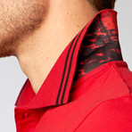 Just Cavalli // Short-Sleeve Polo // Red + Black Trim (M)