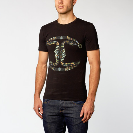 Just Cavalli // Graphic Tee // Black (M)