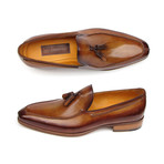 Hand Painted Leather Tassel Loafers // Brown (Euro: 45)