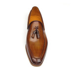 Hand Painted Leather Tassel Loafers // Brown (Euro: 42)