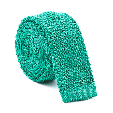 Knitted Silk Tie // Green
